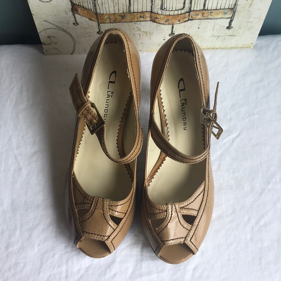 ❎DONATED❎ CL By Laundry Nude Peep Toe Platforms - Picture 2 of 8